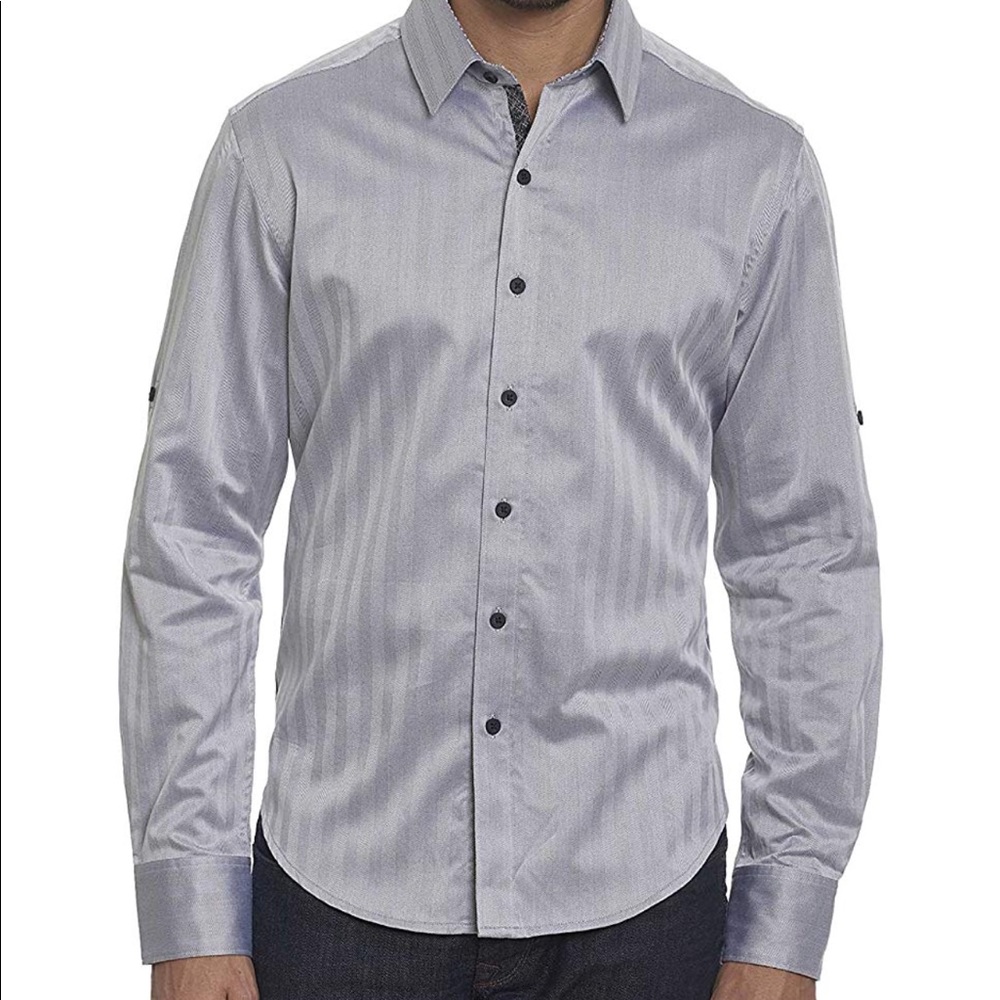 Robert Graham shirt flip cuff contrast